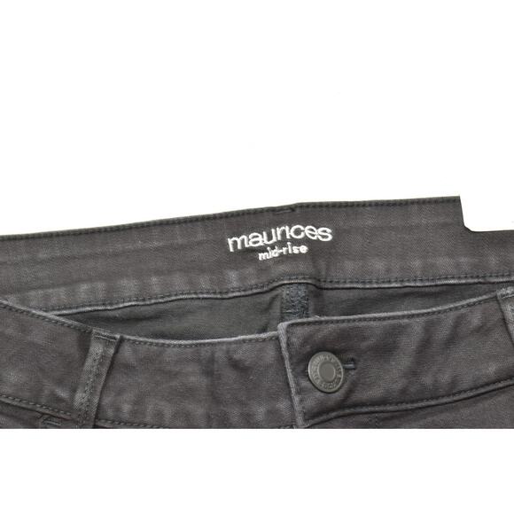 Maurices Mid-Rise Jeggings Plus Size 22W Black Denim Flex Regular Skinny NEW - Picture 4 of 8